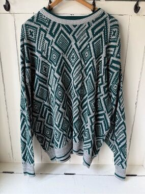 Trend Basics NWT Vintage 90s Geometric Diamond Sweater 3XL